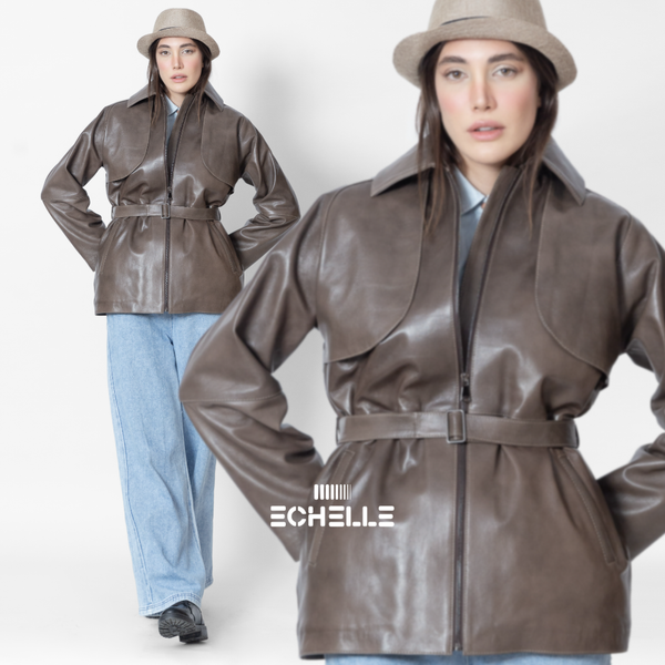 اورت کت چرم زنانه مدل Amber