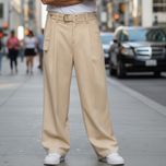 شلوار پارچه ای فول بگ کمربند دار چین 🇨🇳