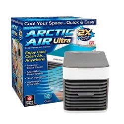 مینی کولر آبی مدل Arctic  و مه‌پاش رومیزی مخزن‌دار و سبک مجهز به چراغ LED دارای کابل USB