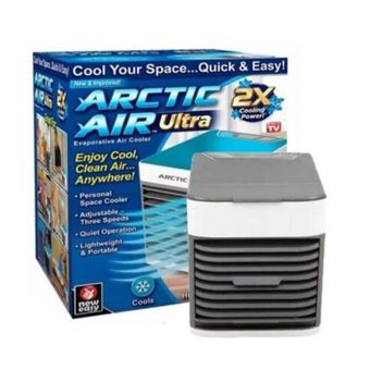 مینی کولر آبی مدل Arctic  و مه‌پاش رومیزی مخزن‌دار و سبک مجهز به چراغ LED دارای کابل USB