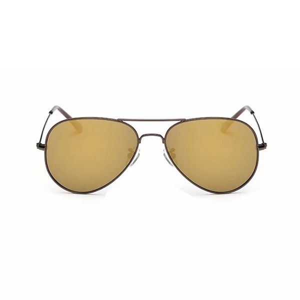 عینک آفتابی فرم خاص مدل P-3025 Polarized Gold Coffee Mirror