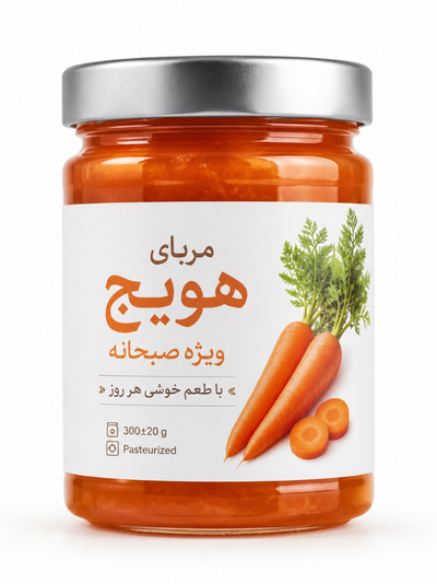 مربا هویج 280 گرم شیشه ای خونگی 12 عددی