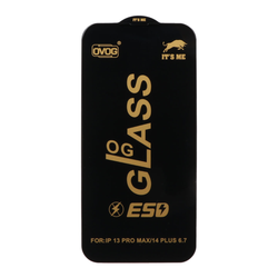 محافظ صفحه نمایش شیشه ای درجه یک Apple iphone 13 Pro Max / 14plus (max) - Full Cover OG - ESD OVOG