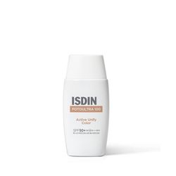ضدآفتاب رنگی ایزدین | ISDIN Fotoultra 100 Active Unify Fusion Fluid Color SPF50+ – حجم 50 میلی‌لیتر