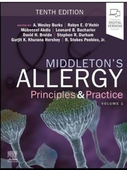 Middleton's Allergy Principles and Practice 10th 2027