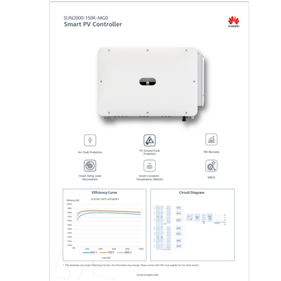 اینورتر خورشیدی 150 کیلووات سه فاز هوآوی Huawei مدل SUN2000-150K-MG0 | مناسب نیروگاه خورشیدی با راندمان 98.8٪