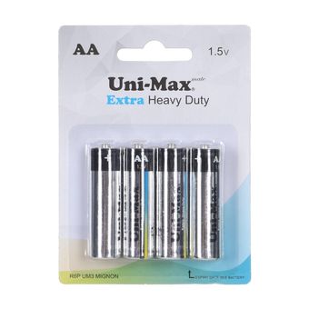 باتری قلم Uni-Max AA مدل Extra Heavy Duty R6P (بسته 4 عددی)