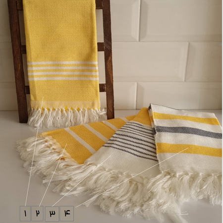 حوله دستباف آشپزخانه ریسما در 4 طرح روشن و جذاب - شماره 53/01