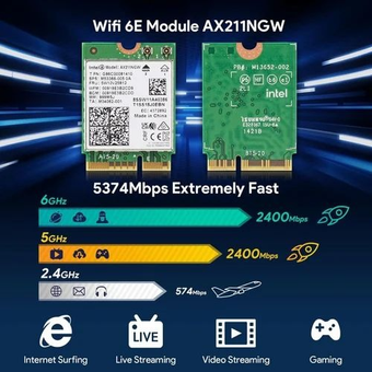 کارت وایرلس Intel AX211NGW Wi-Fi 6E M.2: CNVio2