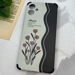 قاب گوشی Galaxy A06 سامسونگ ایربگ دار ضد ضربه محافظ لنز دار طرح شاخه گل کد 53557