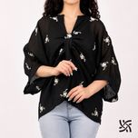 شومیز جلو پیچ یقه هفت