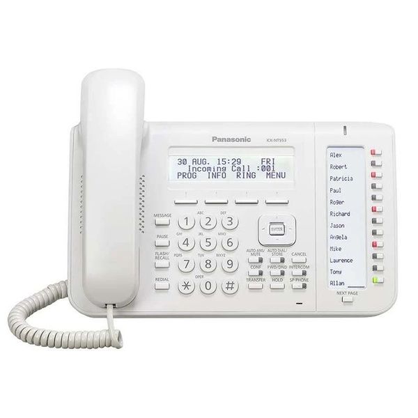 تلفن تحت شبکه پاناسونیک مدل KX-NT553 ریفر درجه یک رنگ سفید