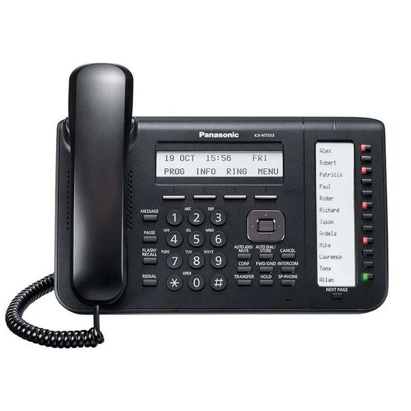 تلفن تحت شبکه پاناسونیک مدل KX-NT553 رنگ مشکی ریفر درجه یک