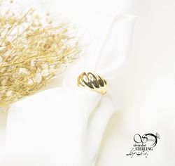 انگشتر صدفی ریز زنانه کد 5538