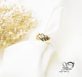 انگشتر صدفی ریز زنانه کد 5538
