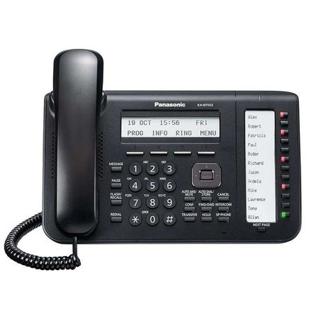 تلفن تحت شبکه پاناسونیک مدل KX-NT553 رنگ مشکی ریفر درجه یک