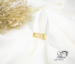 انگشتر زنانه LOVE کد 5541