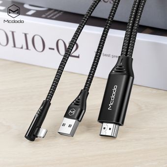 کابل تبدیل لایتنینگ به HDMI مک دودو مدل CA-6400 طول 2 متر رزولوشن 4K