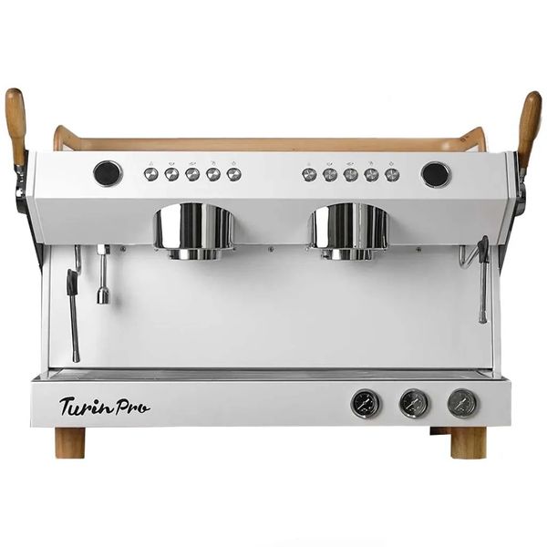 دستگاه اسپرسو صنعتی تورین Turin Pro Lamorindo دو گروپ مولتی بویلر PID دار سفید