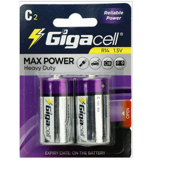 باتری بزرگ گیگاسل سایز C بسته 2 عددی