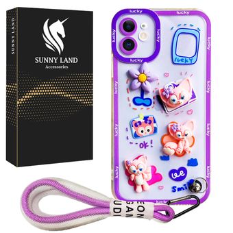کاور سانی لند مدل Lucky Fox مناسب برای گوشی موبایل اپل iPhone 12 به همراه بند
