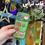 قاب کریسمسی آینه ای سبز همراه با آویز