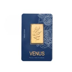 شمش طلا 18 عیار ونوس مدل گل رز 450 سوت