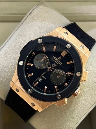 ساعت مچی عقربه ای مردانه هابلوت Hublot طرح بیگ بنگ کرنوگراف تاریخ شمار