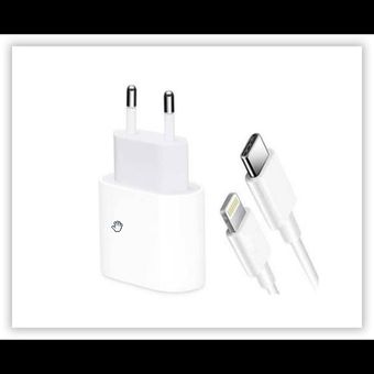شارژر دیواری 18 وات فست شارژ مدل iPhone 11 Pro Max به همراه کابل type-c به لایتنینگ