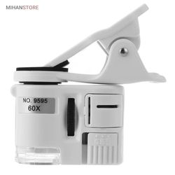 میکروسکوپ موبایل 60x یونیورسل شاپینو | ذره بین قابل حمل با نور LED و UV