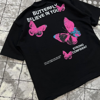 تیشرت چاپی طرح پروانه