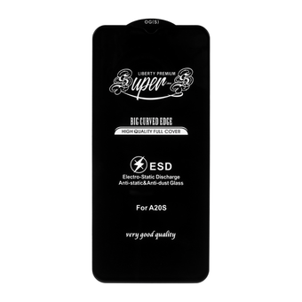 محافظ صفحه نمایش شیشه ای آنتی استاتیک Full Cover Super S-OG مدل Samsung Galaxy A20s