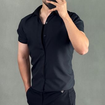 پیراهن دوشین آستین کوتاه مشکی