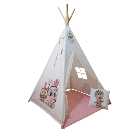 چادر بازی کودک مدل سرخپوستی طرح حیوانات PT530