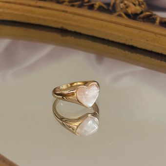 انگشتر رز کوارتز - rose quartez