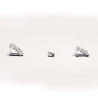 Air France historic passenger stairs (2) with tractor (1)    571876