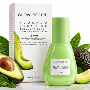 سرم ترمیم کننده آووکادو و سرامید گلو رسیپی 30 میل | Glow Recipe