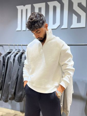 دورس نیم زیپ سفید / برند Antioch ترکیه / باکسی