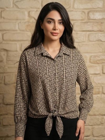 شومیز مجلسی جلو دکمه گره ای کد 106