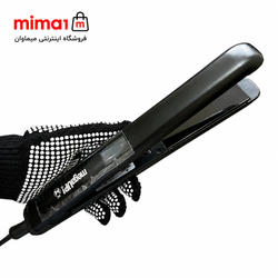 اتو مو مگاآپ کراتین و شنیون مدل A 105صفحه تیتانیوم مشکی 250 درجه بخار