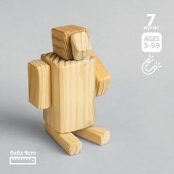 اسباب بازی چوبی مگنتی طرح پنگوئن