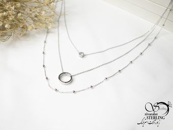 گردنبند سه لاین کلاسیک زنانه کد 5821