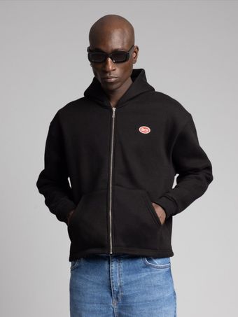 سویشرت تمام زیپ کراپ مشکی / برند کچ ترکیه Catch