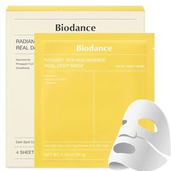 ماسک  ورقه‌ای ویتا نیاسینامید بایودنس (ضد لک و روشن کننده پوست) Biodance Radiant Vita Niacinamide Real Deep Mask