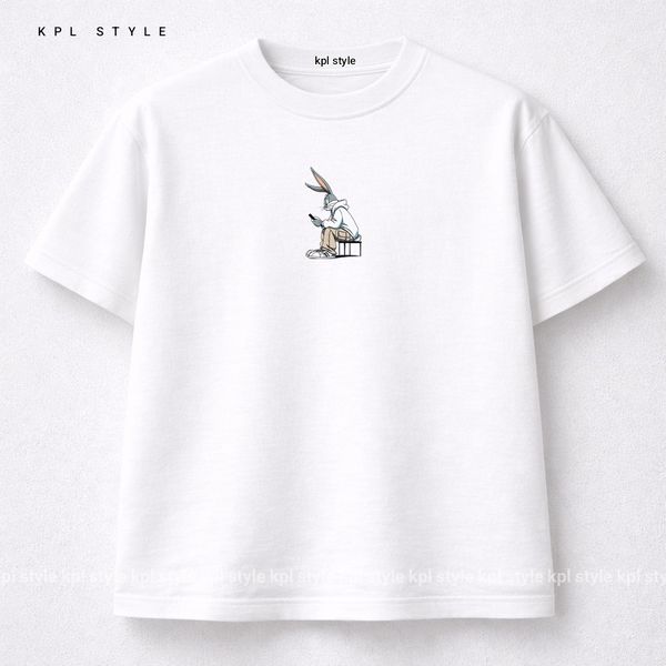 تیشرت باکسی صد در صد پنبه طرح (Rabbit) | کد 1359