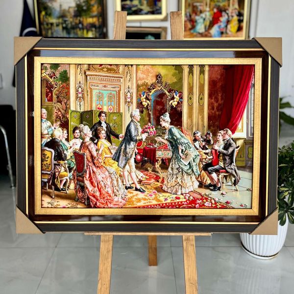 تابلو فرش ماشینی با قاب چوبی 158