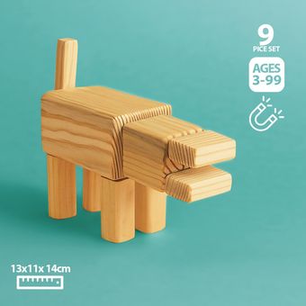 اسباب بازی چوبی مگنتی طرح اسب آبی