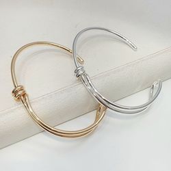 بنگل آبکاری نقره طرح گره