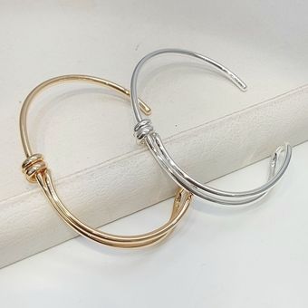 بنگل آبکاری نقره طرح گره