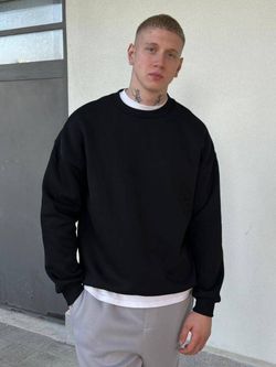 دورس ساده یقه گرد رنگ مشکی / قالب اوور سایز / باکسی / برند The dad ترکیه